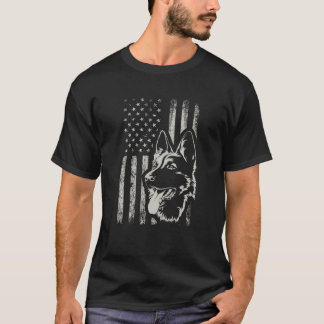 Camiseta German shepherd Patriótico - Lover de Cachorro AME