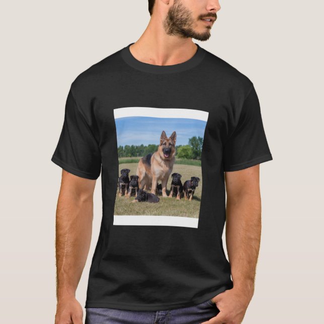 Camiseta German shepherd personalizável com uppies adaptáve (Frente)