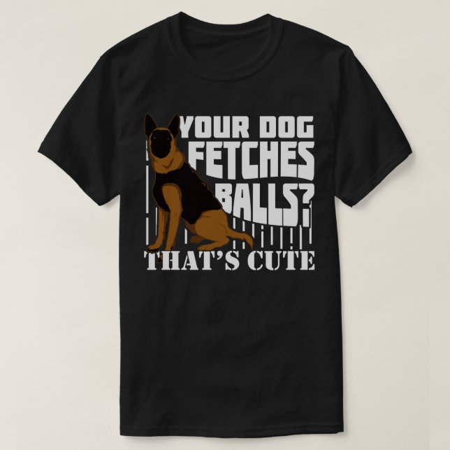 Camiseta German shepherd Policial Dog Gift (Frente do Design)