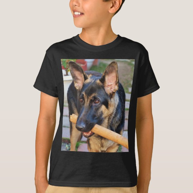 Camiseta German shepherd por Shirley Taylor (Frente)
