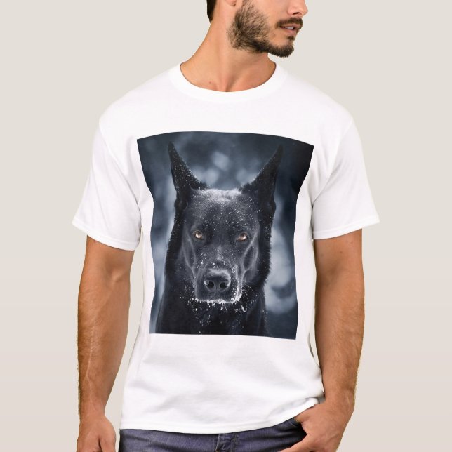 Camiseta German shepherd Preto (Frente)