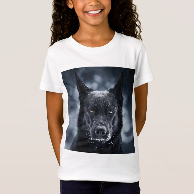 Camiseta German shepherd Preto (Frente)