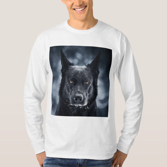Camiseta German shepherd Preto (Frente)