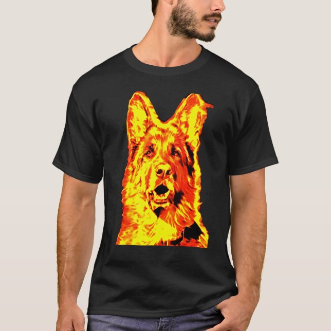 Camiseta German shepherd preto (Frente)