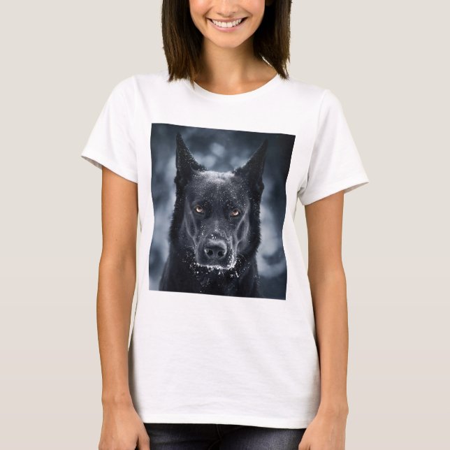Camiseta German shepherd Preto (Frente)