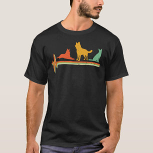 Camiseta german shepherd Pulsação do German shepherd Retr