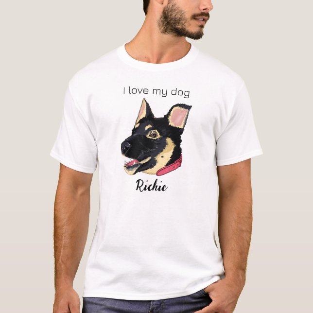Camiseta German shepherd Puppy Dog Lover (Frente)