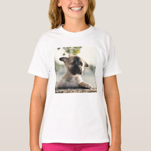 Camiseta German shepherd Puppy Sobre A Borda