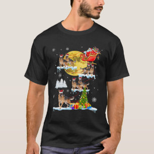 Camiseta German shepherd Reindee Cão de Natal Sant
