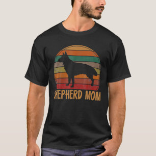 Camiseta German shepherd Retro Mãe Cachorro Mãe Pet Shepard
