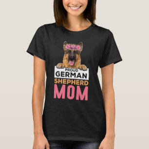 Camiseta German shepherd Retro Mãe Cachorro Mãe Pet Shepard