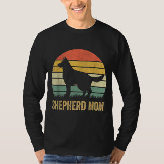 Camiseta German shepherd Retro Mãe Dom Cachorro Mãe Pet She