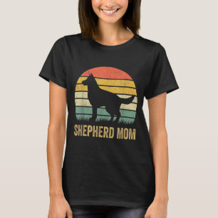 Camiseta German shepherd Retro Mãe Dom Cachorro Mãe Pet She
