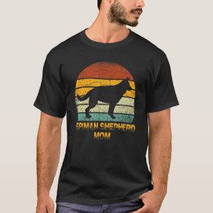 Camiseta German shepherd Retro Mãe Doxie Dog Proprietária M