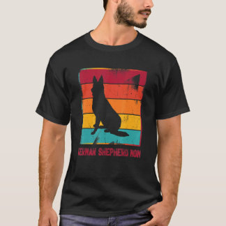 Camiseta German shepherd Retro Mãe Proprietária Mãe Pet Mam