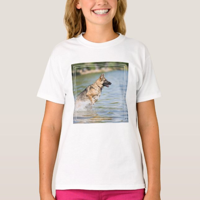 Camiseta German shepherd Salta Em Água (Frente)