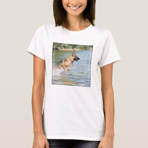Camiseta German shepherd Salta Em Água