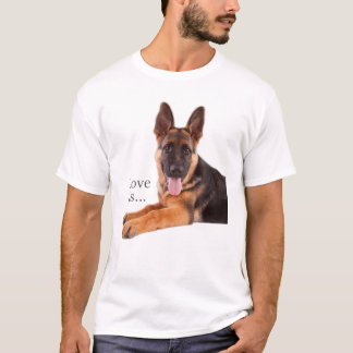 Camiseta German shepherd Shepard Cachorro Mãe Pai Adorava P