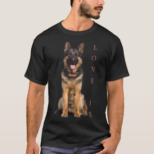 Camiseta German shepherd Shepard Cachorro Mãe Pai Adorava P