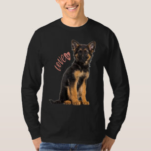 Camiseta German shepherd Shepard Cachorro Mãe Pai Adorável 