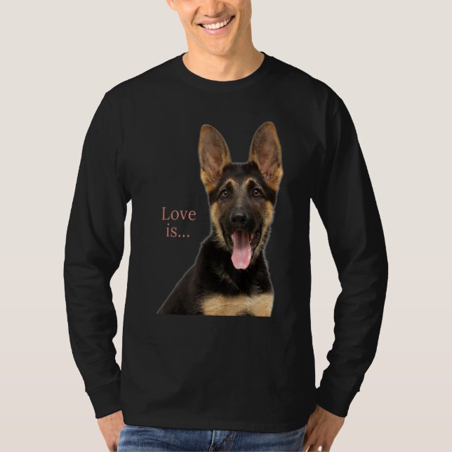 Camiseta German shepherd Shepard Cachorro Mãe Pai Pet (Frente)
