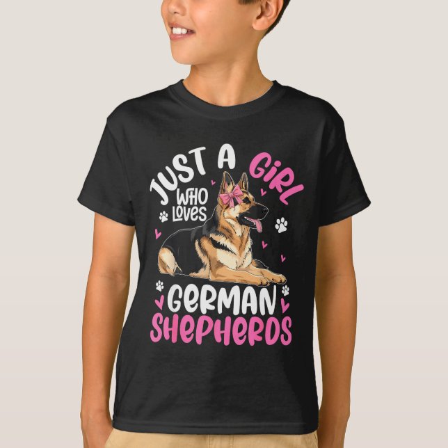 Camiseta German Shepherd Shirt For Girls Women German Sheph (Frente)