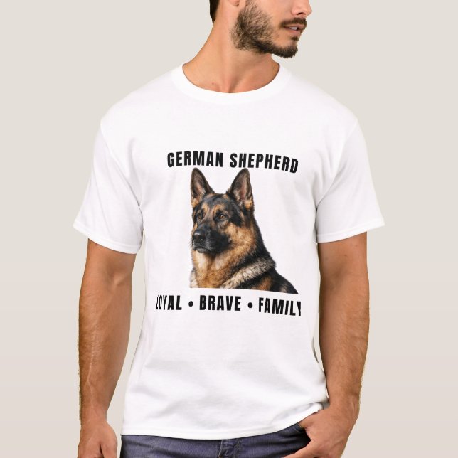Camiseta German Shepherd Shirt – Loyal Brave Family T-Shirt (Frente)