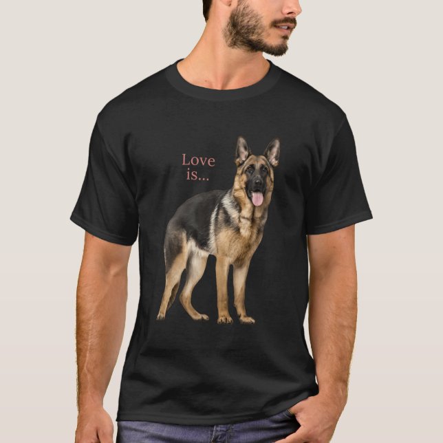 Camiseta German shepherd Shirt Shepard Cachorro Mãe Pai Pet (Frente)