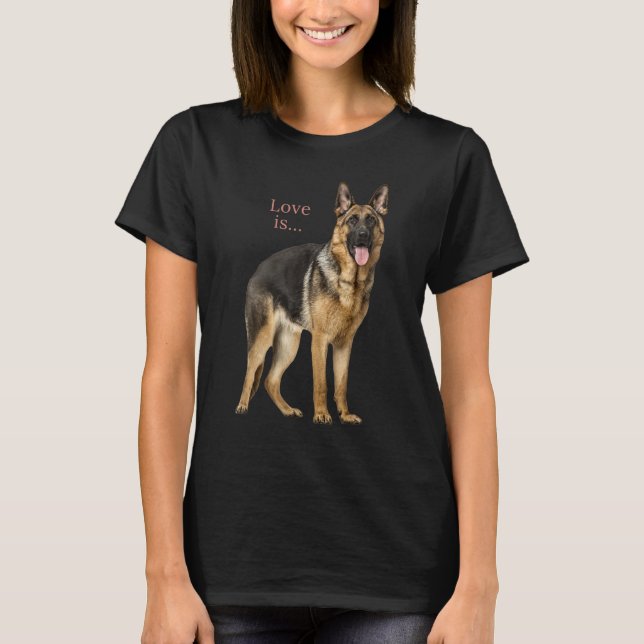 Camiseta German shepherd Shirt Shepard Cachorro Mãe Pai Pet (Frente)