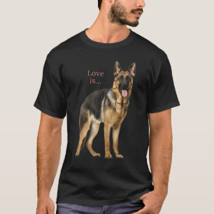 Camiseta German shepherd Shirt Shepard Cachorro Mãe Pai Pet