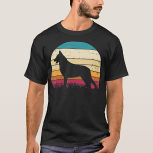 Camiseta german shepherd Silhouette Retro K9 Pet Dog Gift