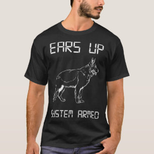 Camiseta german shepherd sobe o sistema armado alemão