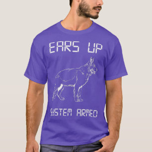 Camiseta german shepherd sobe o sistema armado alemão