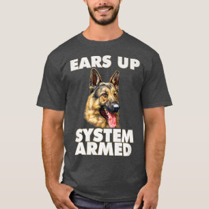 Camiseta german shepherd sobe o sistema armado alemão
