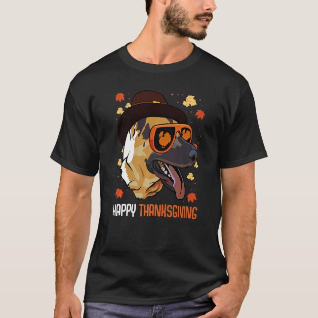 Camiseta German shepherd Sobre Óculos Solares Turquia Ação  (Frente)