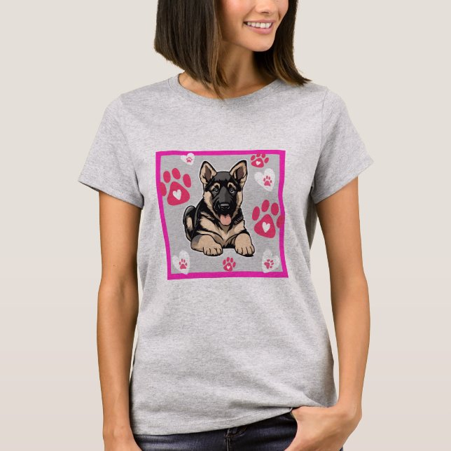 Camiseta German shepherd T-Shirt (Frente)