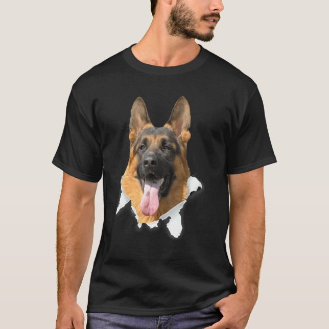 Camiseta German Shepherd Torn Cloth  For Dog (Frente)