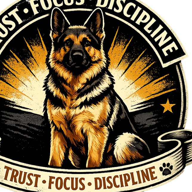 Camiseta German Shepherd Trust Focus Discipline Design (Criador carregado)