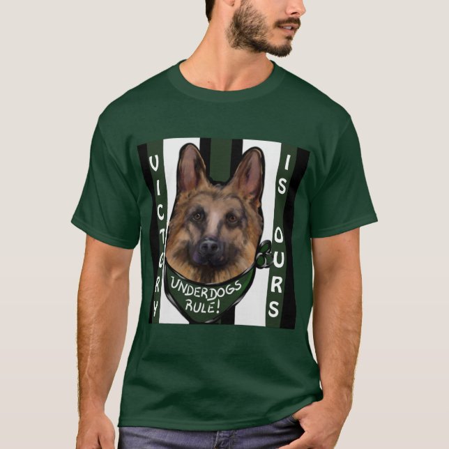 Camiseta German shepherd Underdog (Frente)