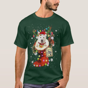 Camiseta German shepherd Xmas Boot Christmas Sock Winter Sn