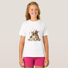 Camiseta German Shepherds with Soccer Ball for Valentine's 