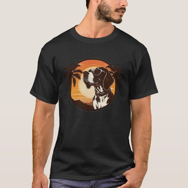 Camiseta german shorthaired pointer Cute Cool Sunglasses (Frente)
