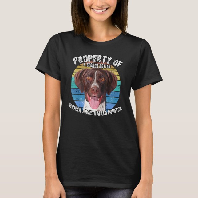 Camiseta German Shorthaired Pointer Property Of Retro (Frente)