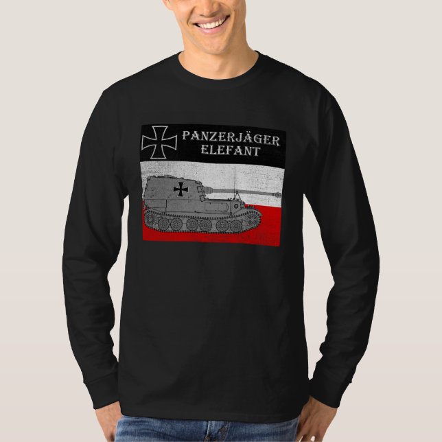Camiseta German Tank Destroyer Elefant Panzerjäger Infantry (Frente)