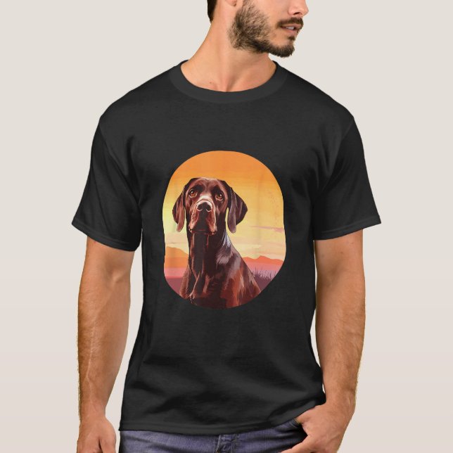Camiseta German Wire Hair Dog Cute Dog Breed Design 1 (Frente)