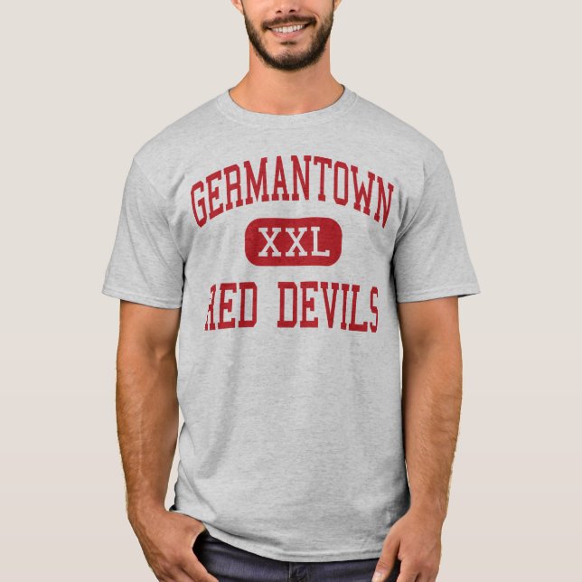 Camiseta Germantown - diabos vermelhos - alto - Germantown (Frente)