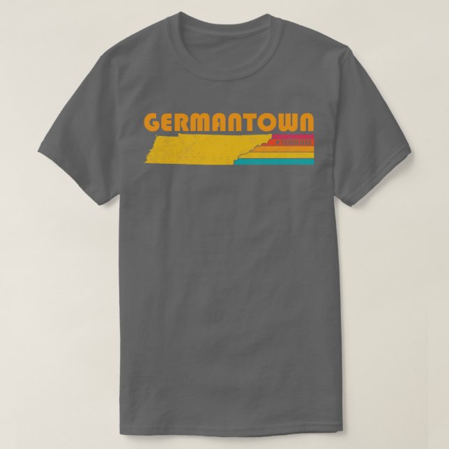 Camiseta Germantown Tennessee Vintage angustiou Souvenir (Frente do Design)