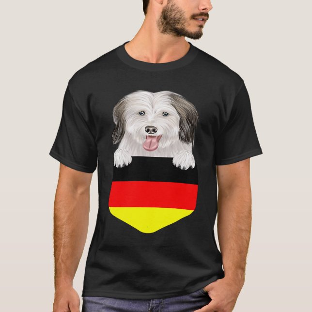 Camiseta Germany Flag Coton de Tulear Dog In Pocket (Frente)