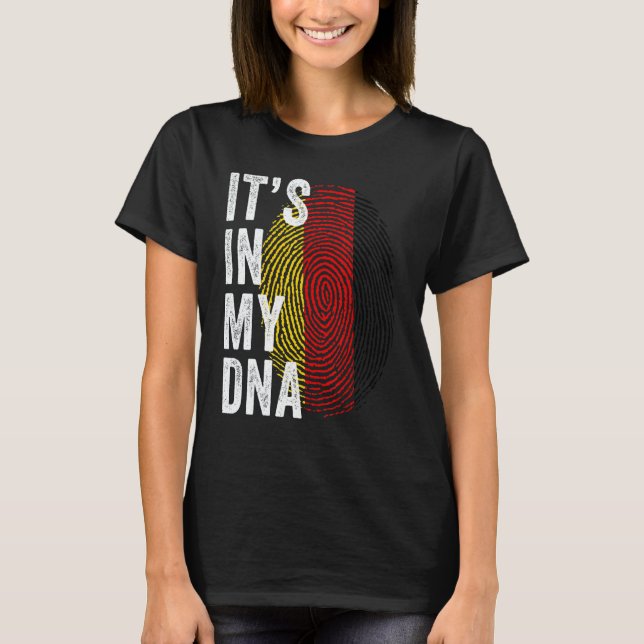 Camiseta Germany It's In My DNA Cute German Fingerprint Ger (Frente)