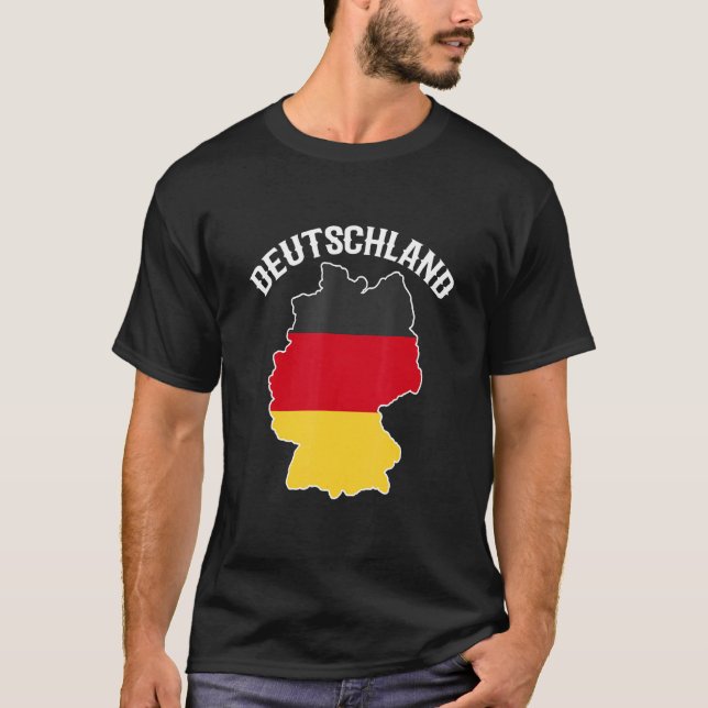 Camiseta Germany Map Deutschland Germany Country Map Flag (Frente)